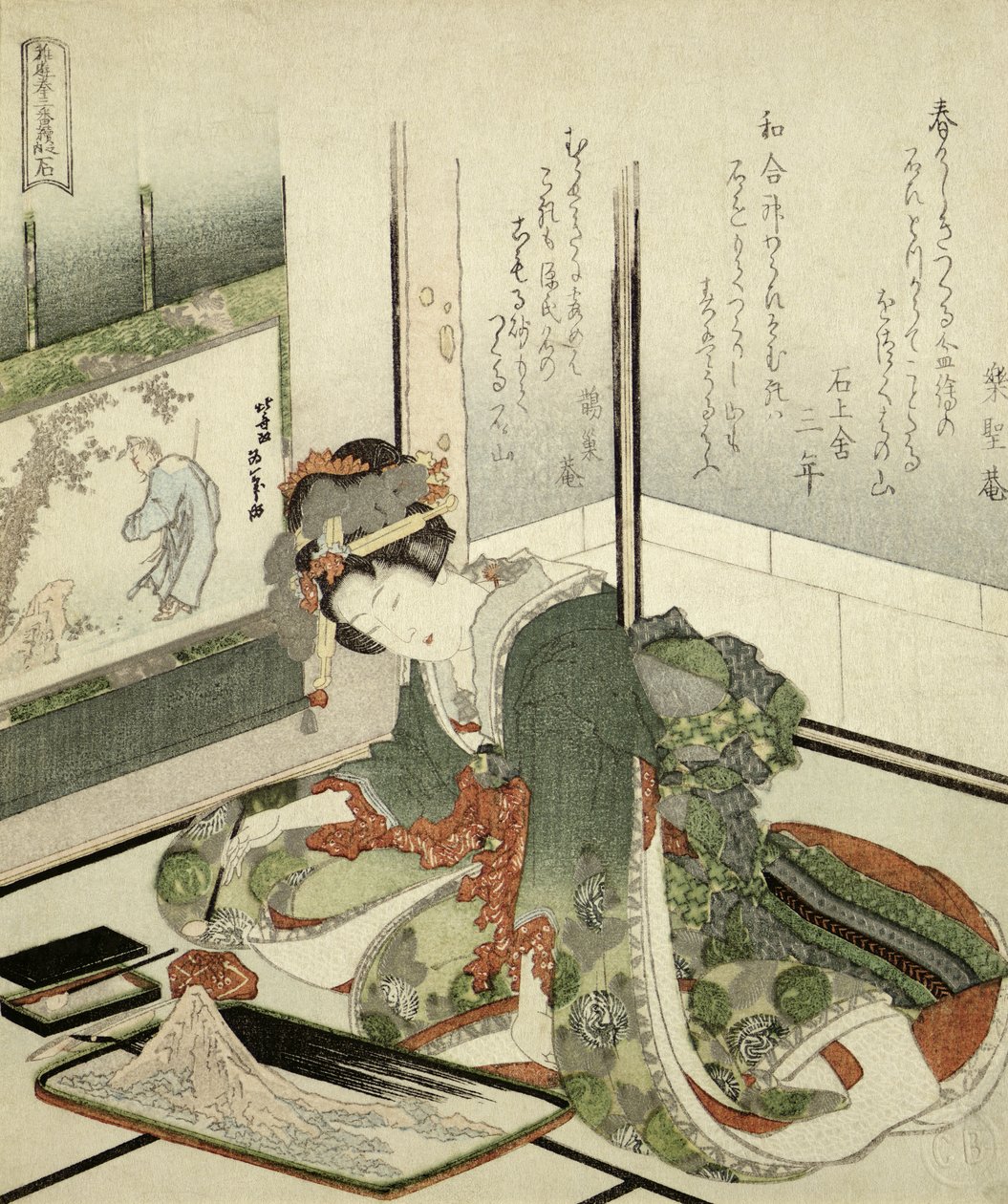 Stone（Ishi）1823（纸上墨水） 作者 Teisai Hokuba
