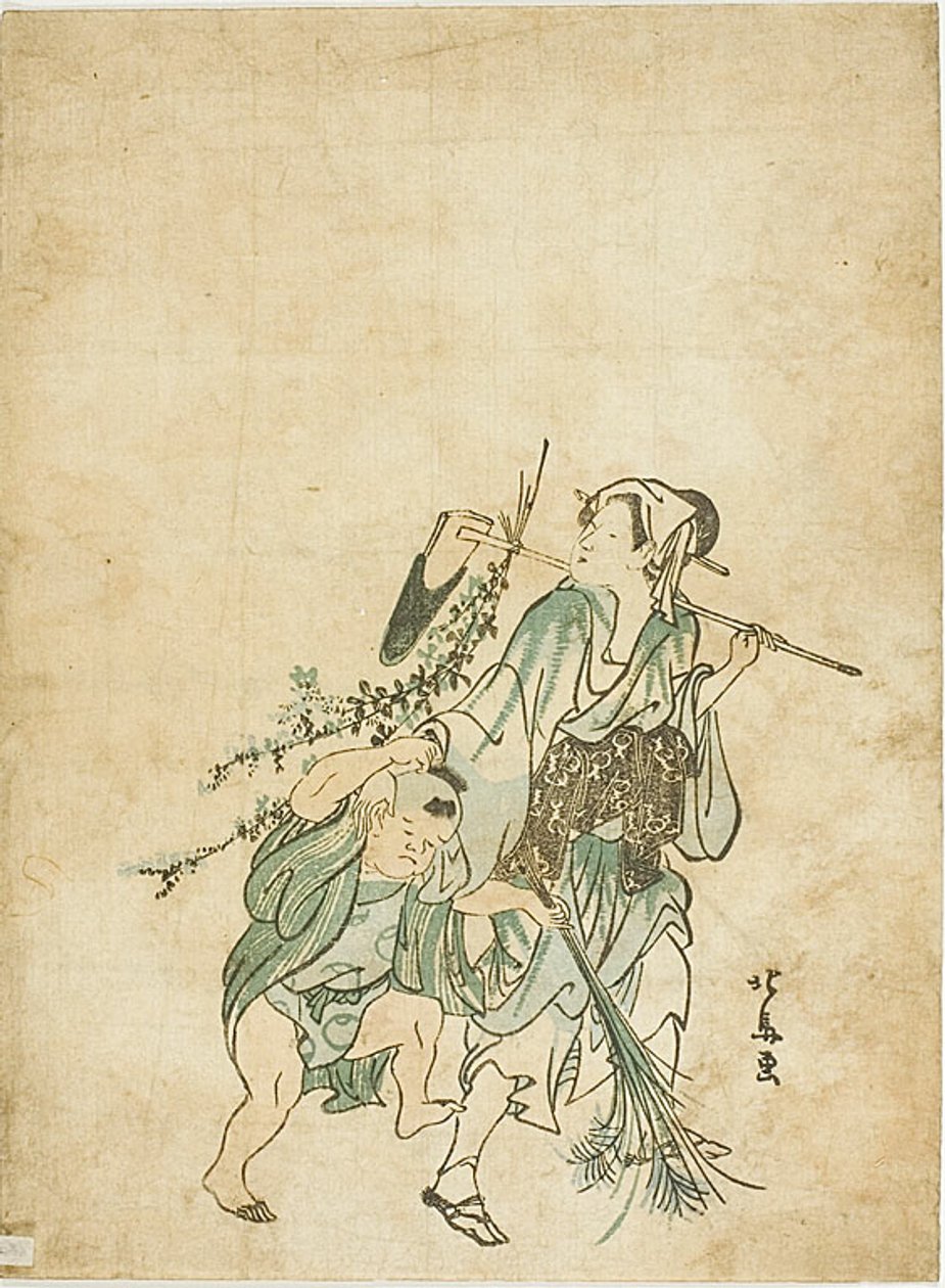 乡村妇孺 作者 Teisai Hokuba
