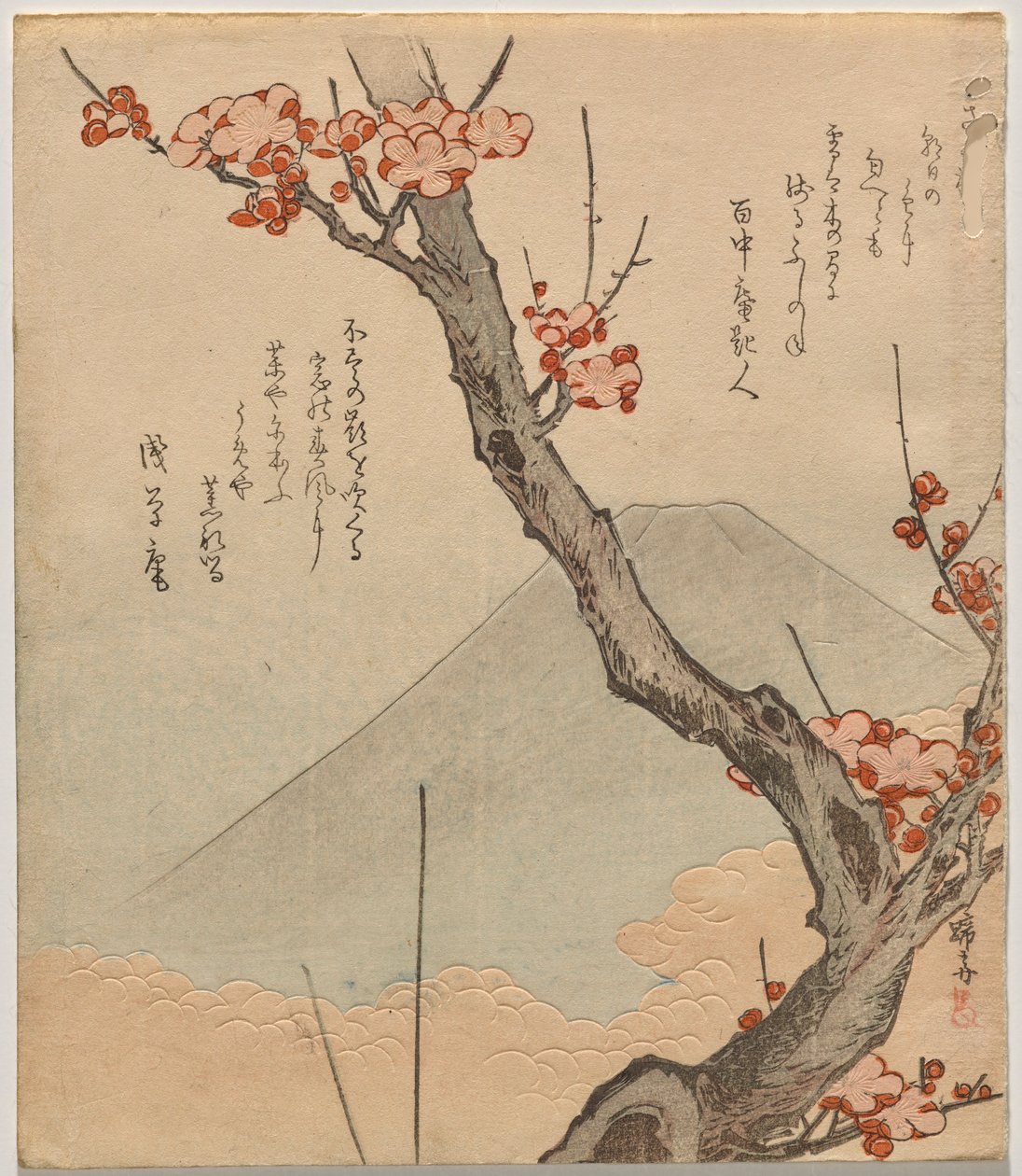 梅树与富士山 作者 Teisai Hokuba