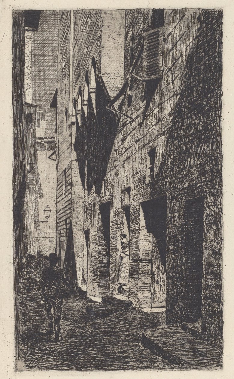 Dante da Castiglione的房子[House of Dante da Castiglione]。 作者 Telemaco Signorini