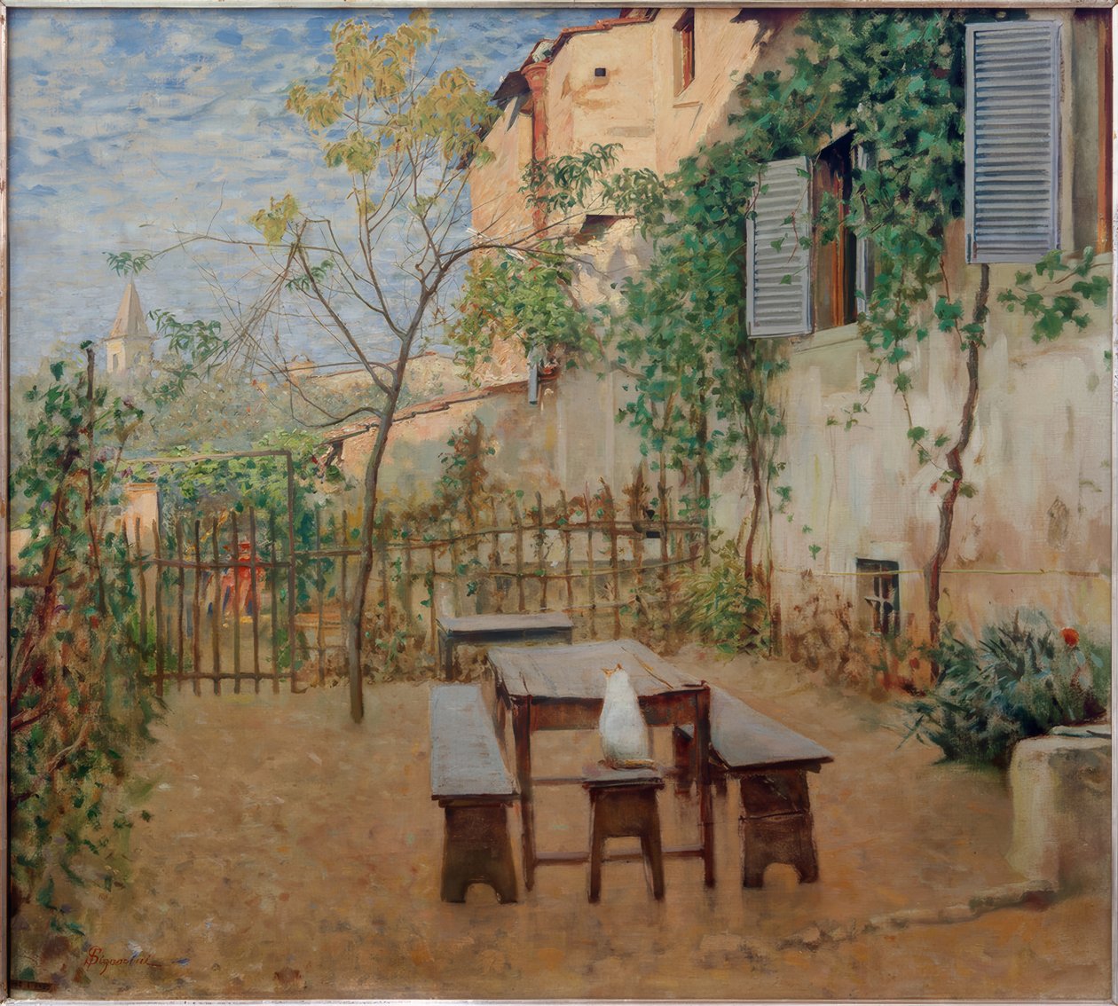 Septembermorgen in Settignano 作者 Telemaco Signorini
