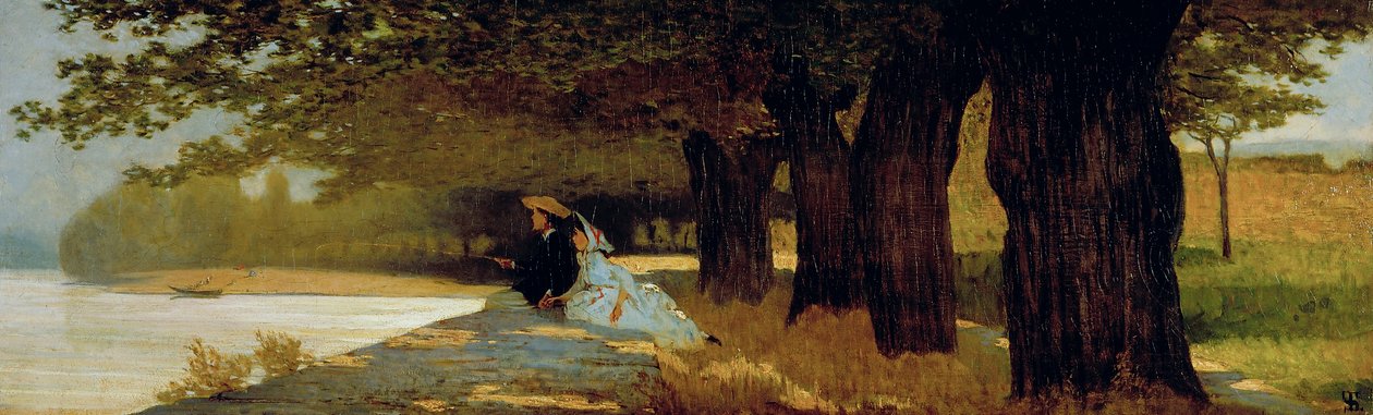 蜜月》，约 1862-1863 年（布面油画） 作者 Telemaco Signorini