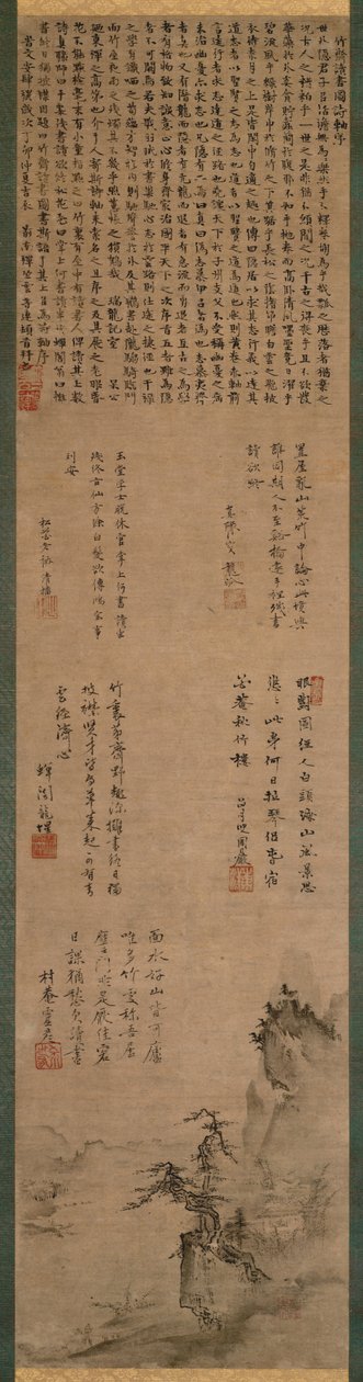 风景（纸本墨淡，shihon bokuga tansai sansuizu） 作者 天守宣