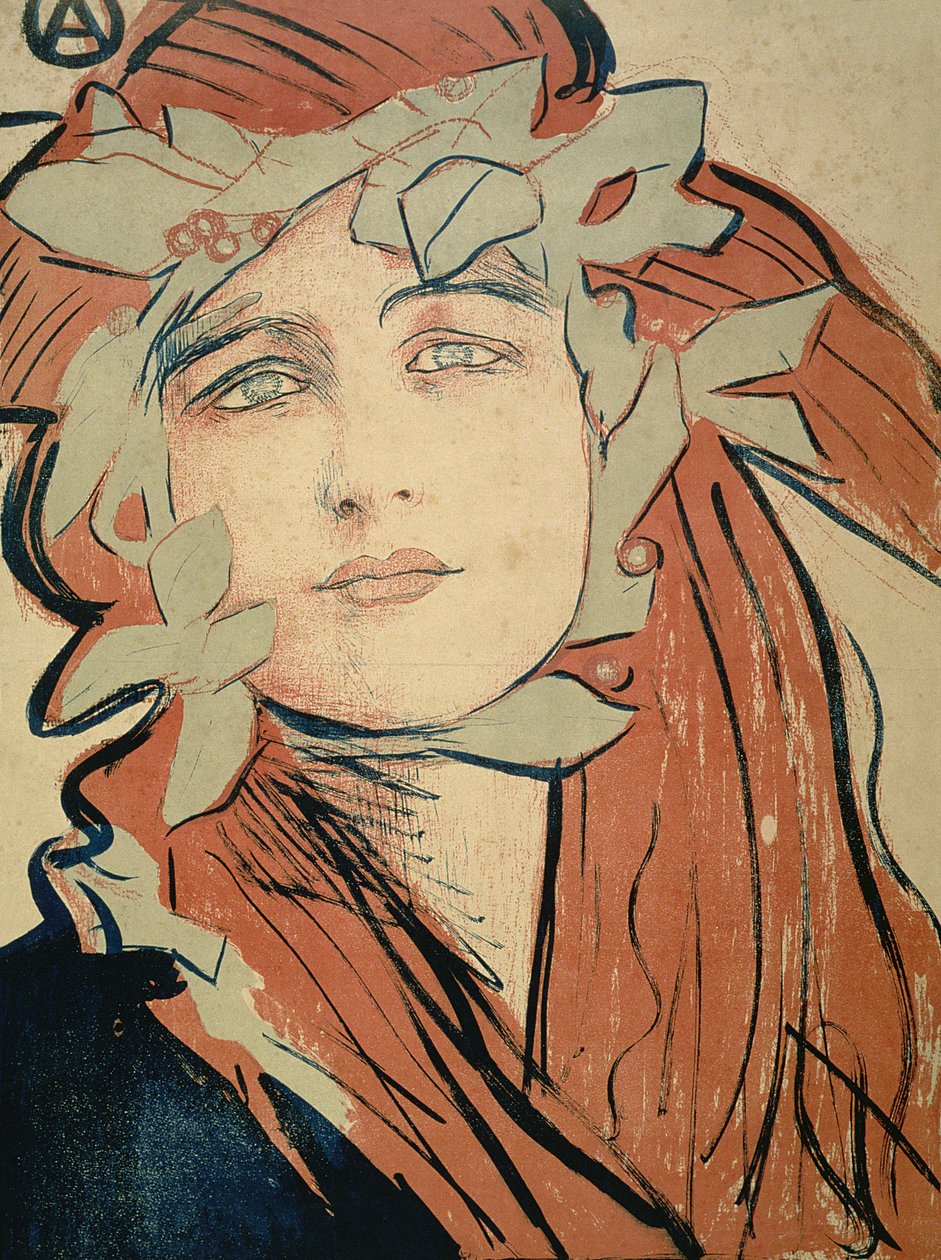 1898年波兰艺术协会展览海报 作者 特奥多（Teodor Axentowicz）