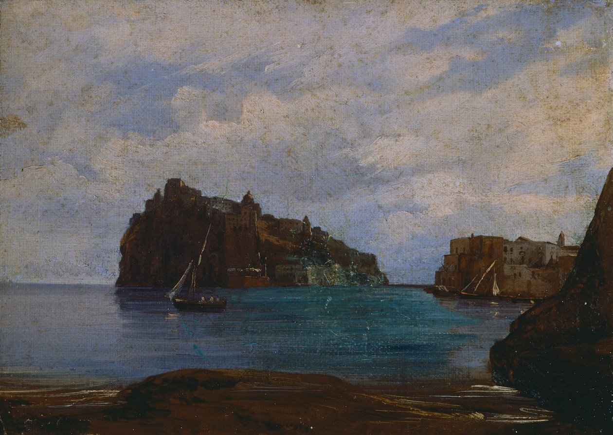 伊斯基亚的阿拉贡城堡（布面油画 作者 特奥多罗·杜克莱（Teodoro Duclere）