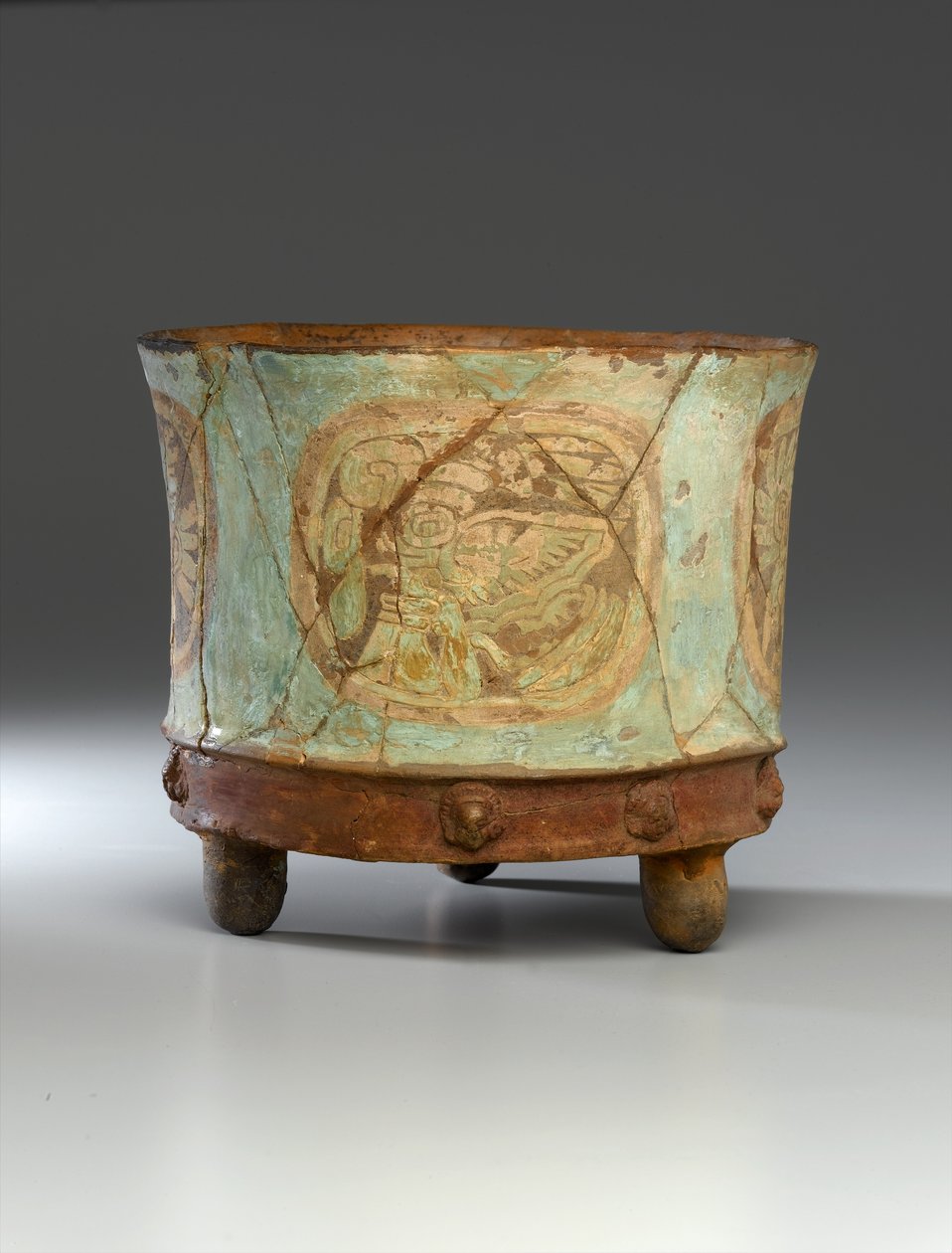 三脚架罐子，c.800（粘土）（另见278902-278904） 作者 特奥蒂瓦坎