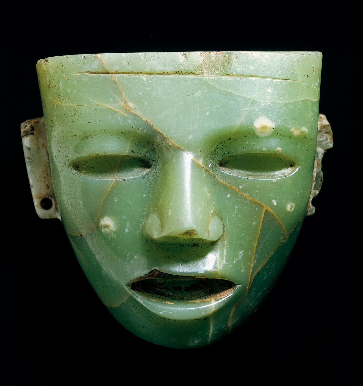 玉面具。 来自墨西哥的艺术特奥蒂瓦坎，约 250-600。 Glyptic Inv. Gem 1921，编号 824。 Museo degli Argenti，皮蒂宫，佛罗伦萨 作者 特奥蒂瓦坎特奥蒂瓦坎