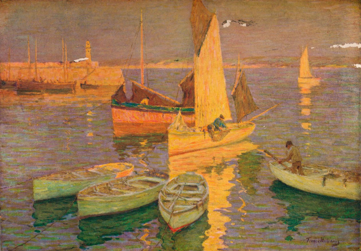 圣艾夫斯（Sunset Glow），圣艾夫斯（St. Ives），1925年 作者 特里克·威廉姆斯