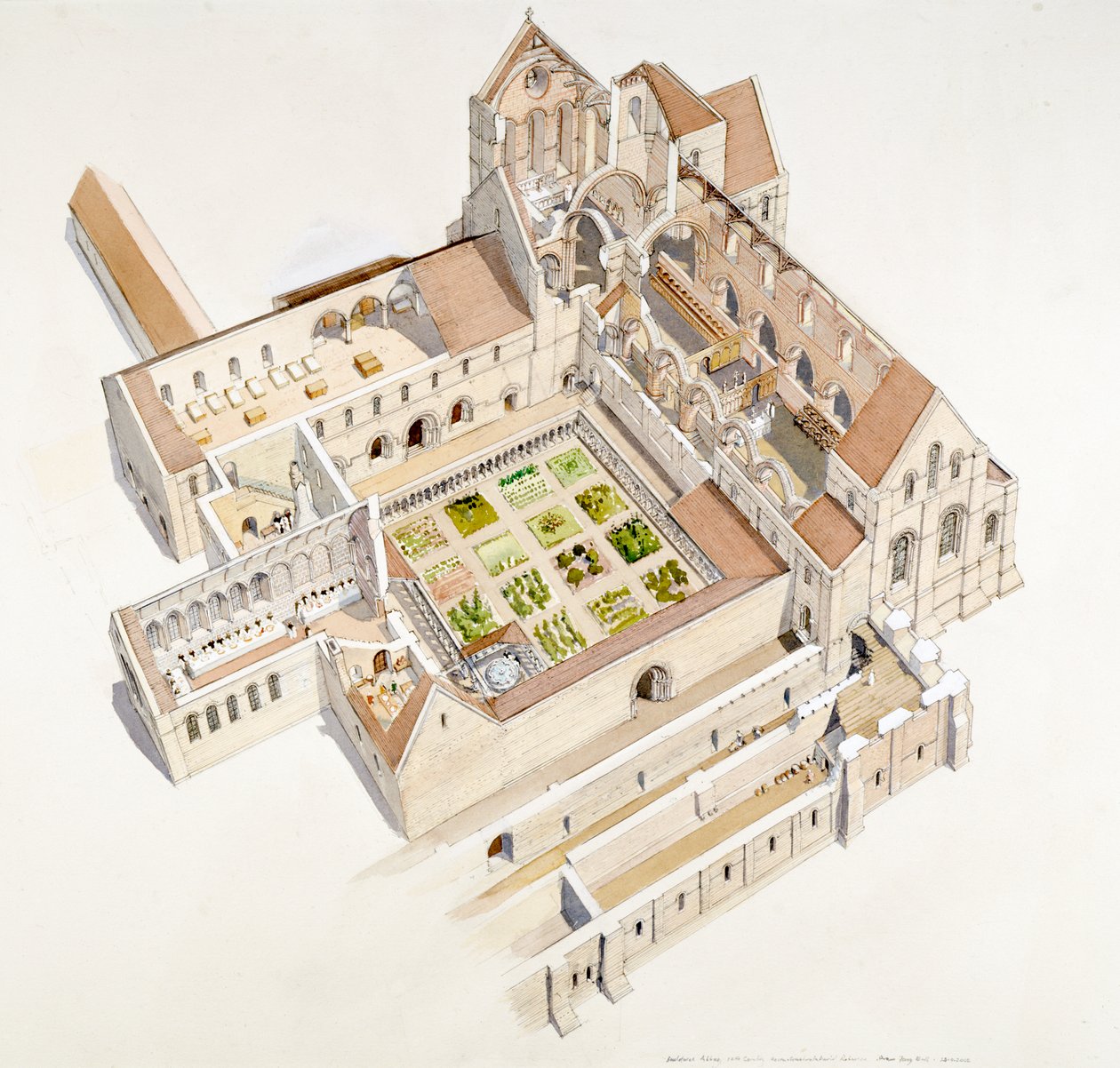 Buildwas修道院，12世纪，约1990-2010年 作者 特里球
