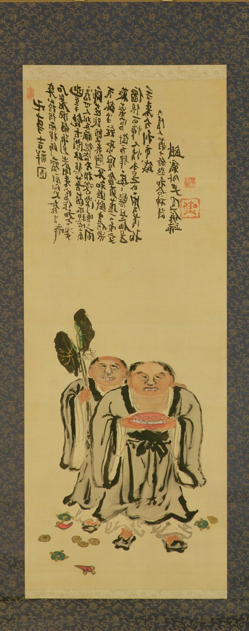 富冈泰斋（1836-1924 年）的《金山和地德 作者 富冈铁斋