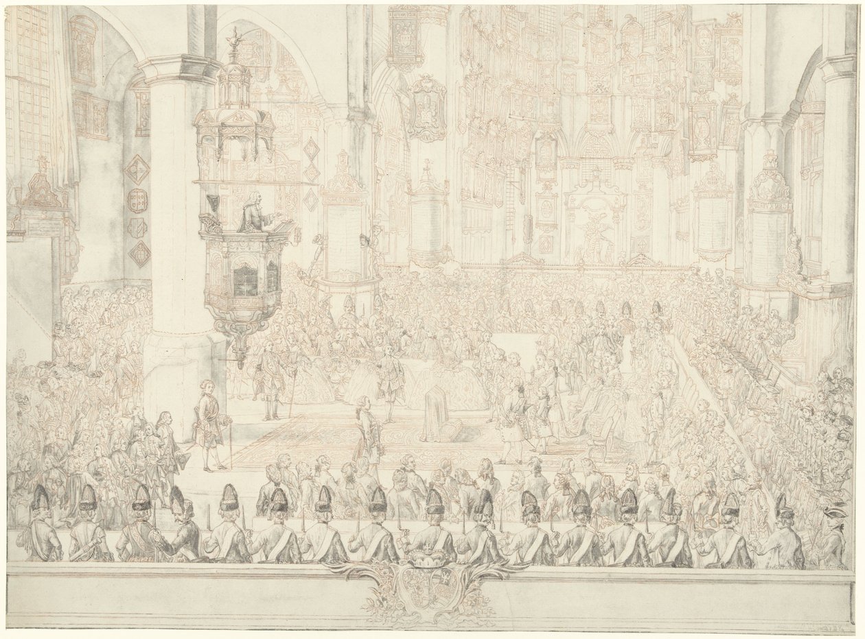 拿骚-维尔堡的查尔斯-克里斯蒂安与卡罗琳娜公主的婚姻，1760 年 作者 Tethart 菲利普·克里斯蒂安·哈格