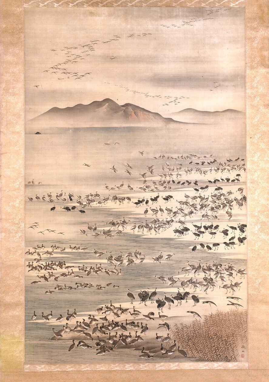 水鸟万千（水墨设色绢本） 作者 森哲三
