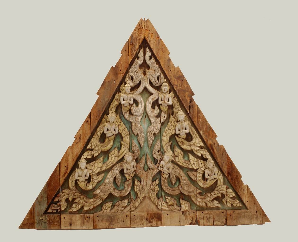 泰国寺庙山墙时期大城时期（1351-1767）（木头） 作者 泰国学校