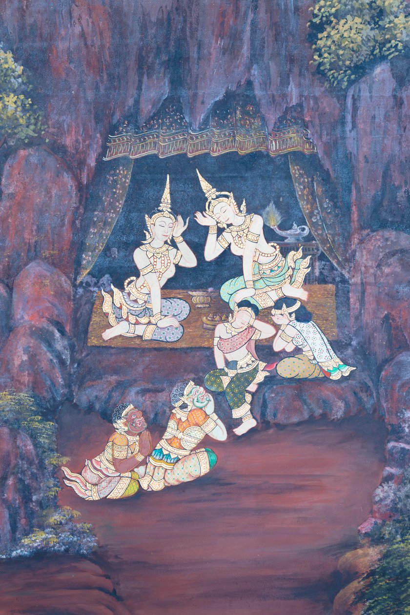 Mural depicting scenes from the Ramayana at Wat Phra Kaeo, the Royal Grand Palace, Bangkok, Thailand   1460641   zh       chinese Successfully Translated  Original: Burning Castle Translat: Burning Castle 1451891 zh chinese Successfully Translated Original 作者 泰国学校