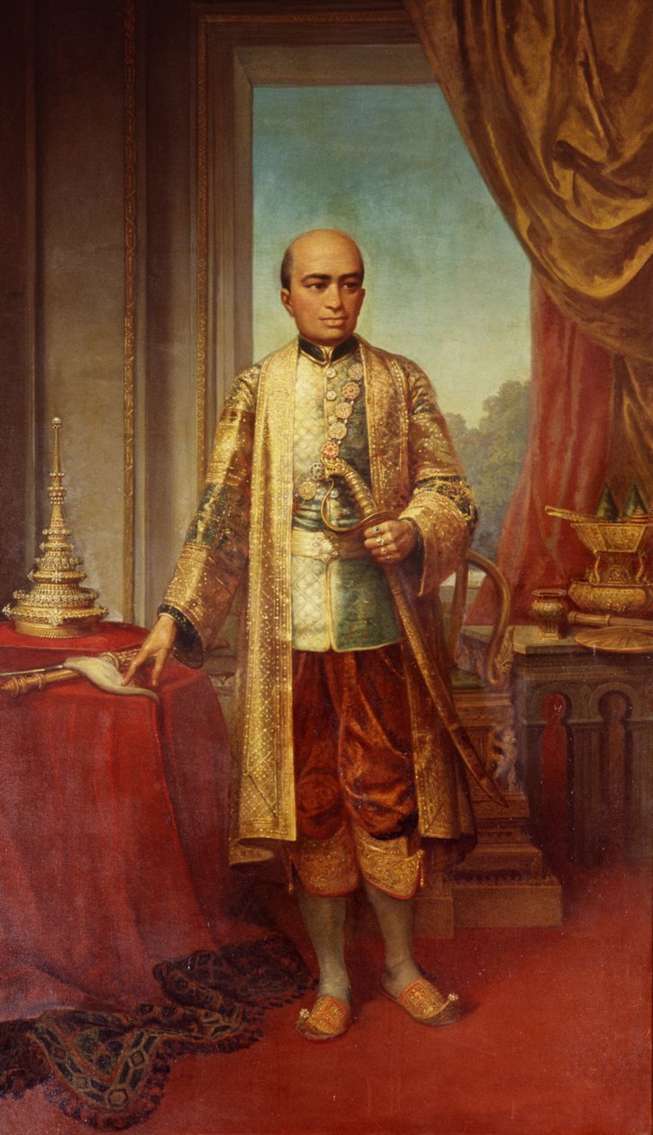 Phra菩萨Lertla Napalai国王画象 作者 泰国学校