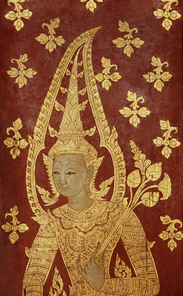 Rattanakosin风格门板与神像，1860年（漆木） 作者 泰国学校
