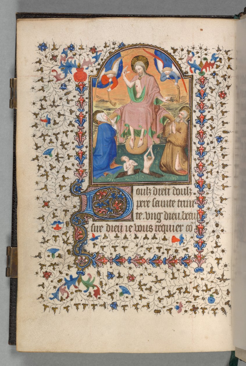 时辰表（巴黎使用）：Fol.204v，最后的审判 作者 贝德福德大师