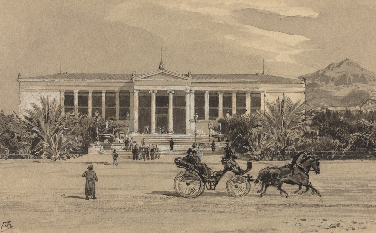 大学，1890年。 作者 角破碎机的柱塞