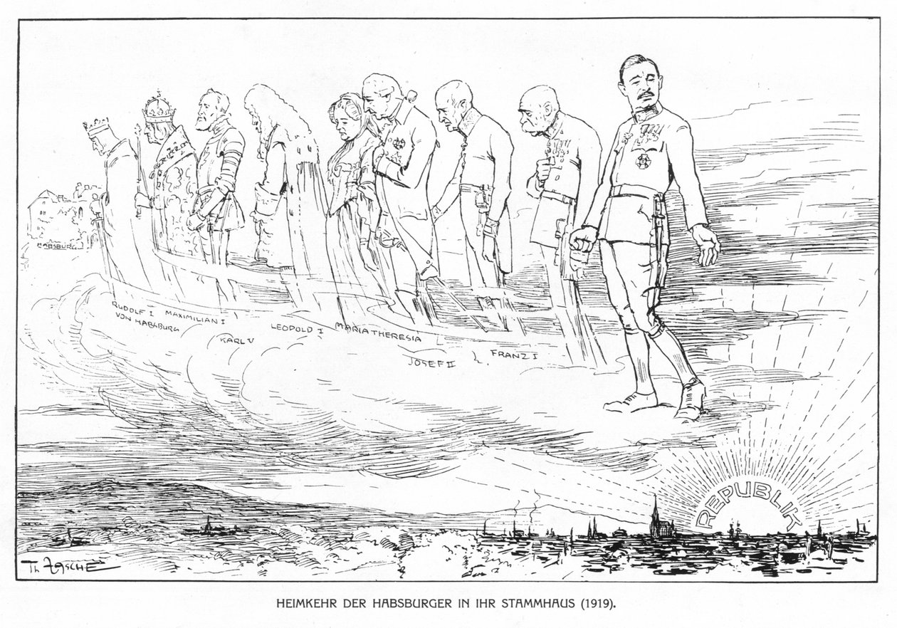 Habsburgs在他们的父母家中归来（1919） 作者 西奥多·扎什