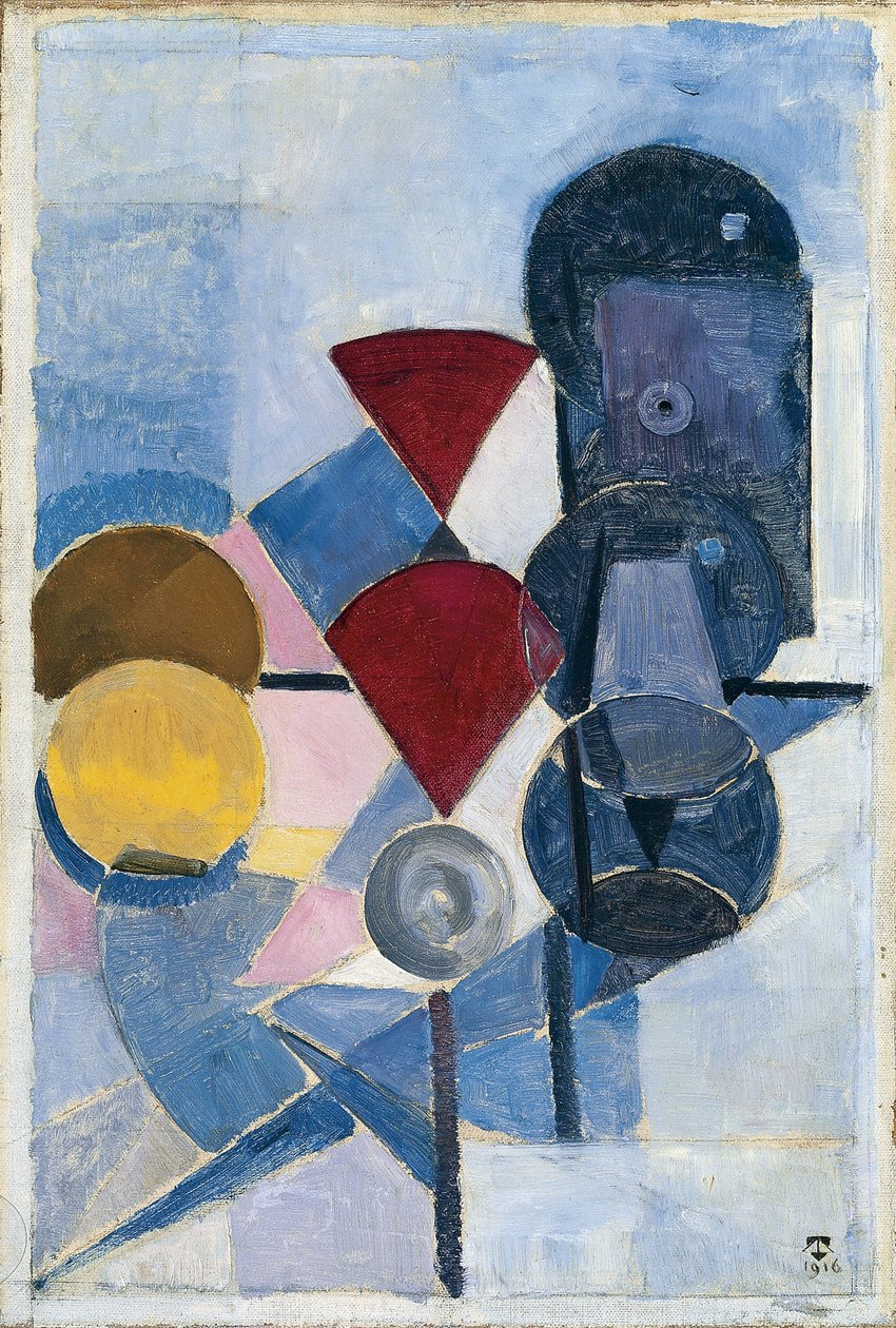 构图二静物，1916年 作者 西奥·范·杜斯堡