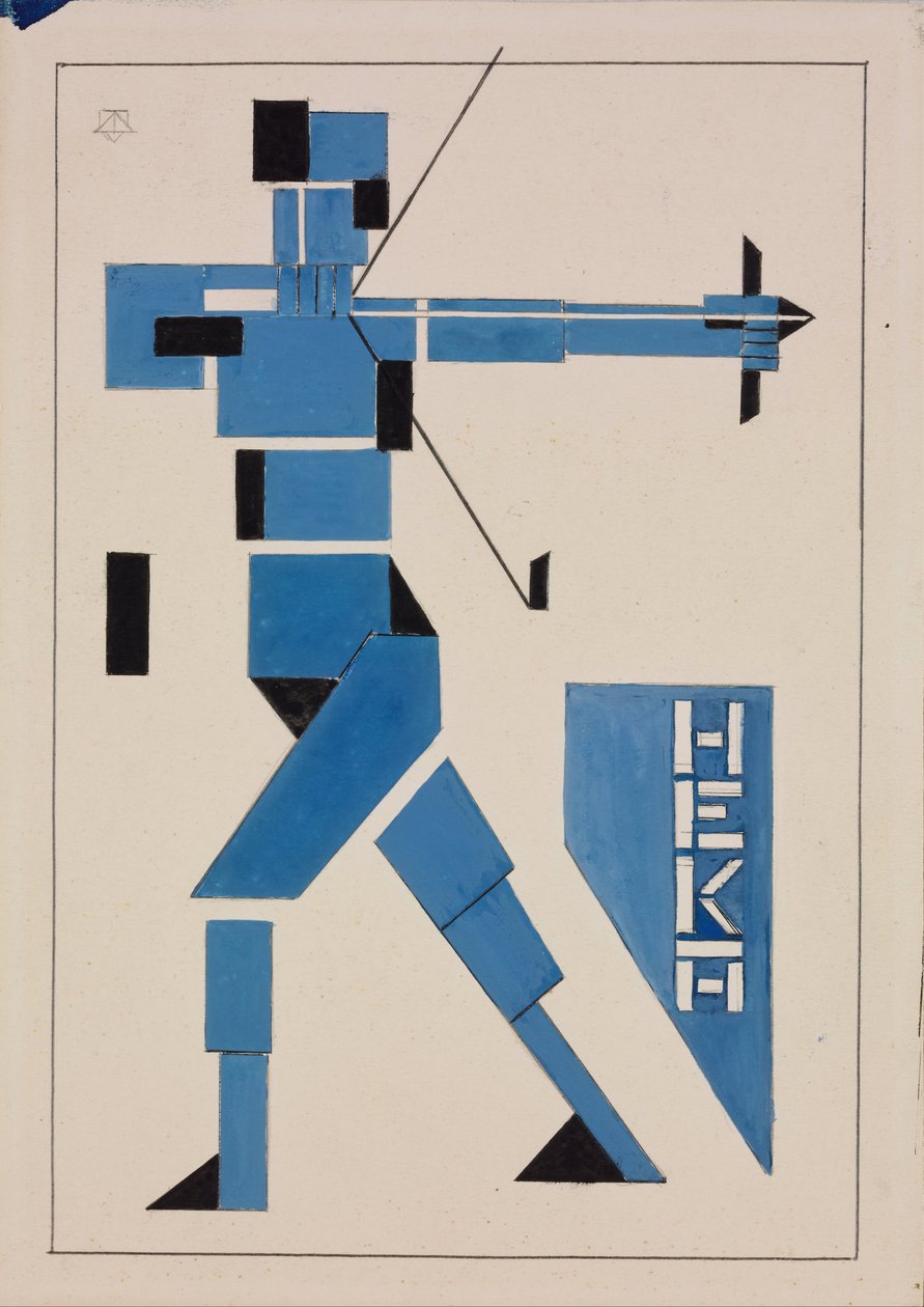 海报设计 - 西奥·范·杜斯堡 (Christian Emile Marie Kupper) (1883-1931) - 1919 - 纸上水粉 - 31,7x22,3 - Szepmuveszeti Muzeum，布达佩斯 作者 西奥·范·杜斯堡