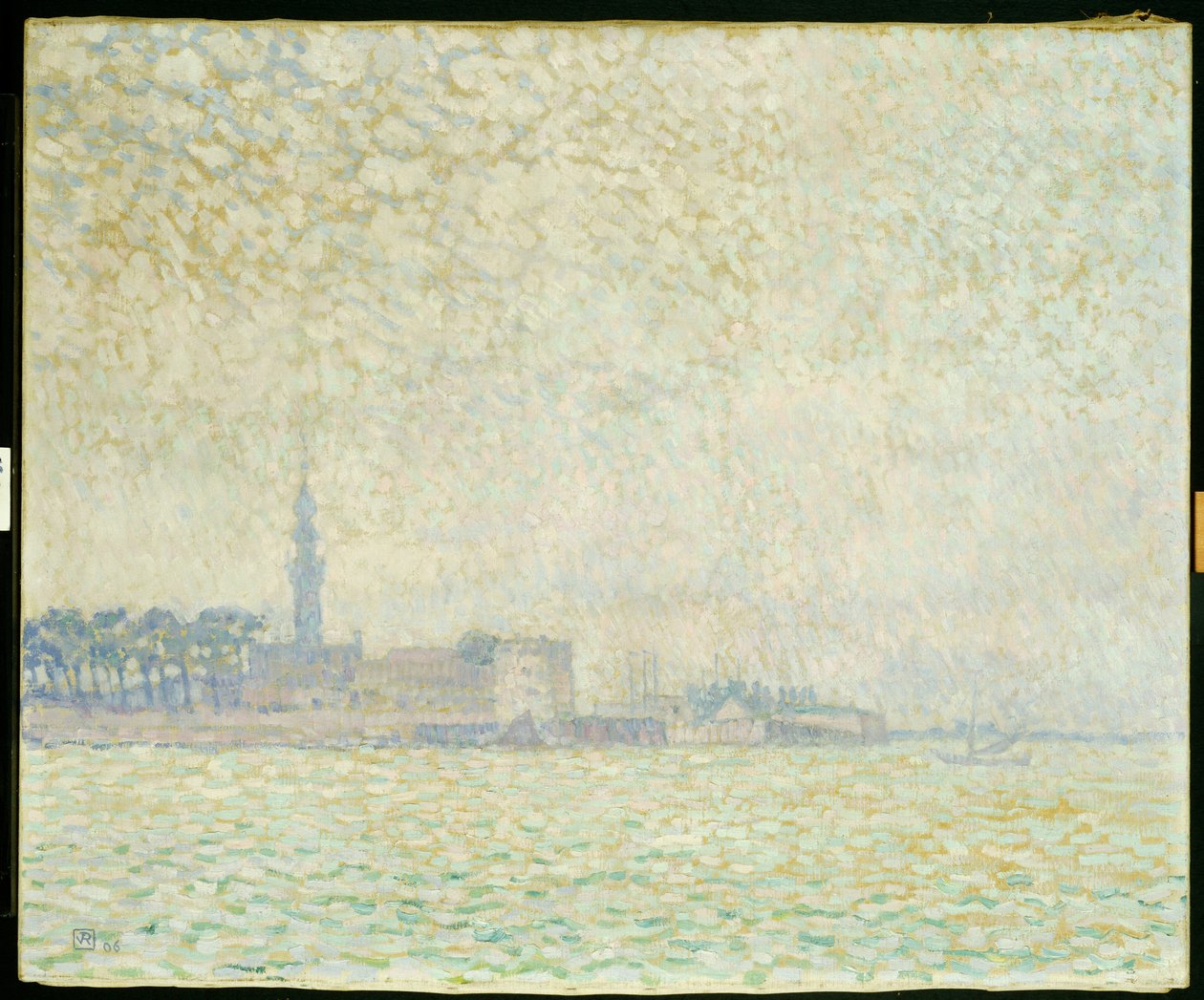 Veere景色，朦胧的早晨，1906年 作者 范·雷塞尔伯格（Théovan Rysselberghe）