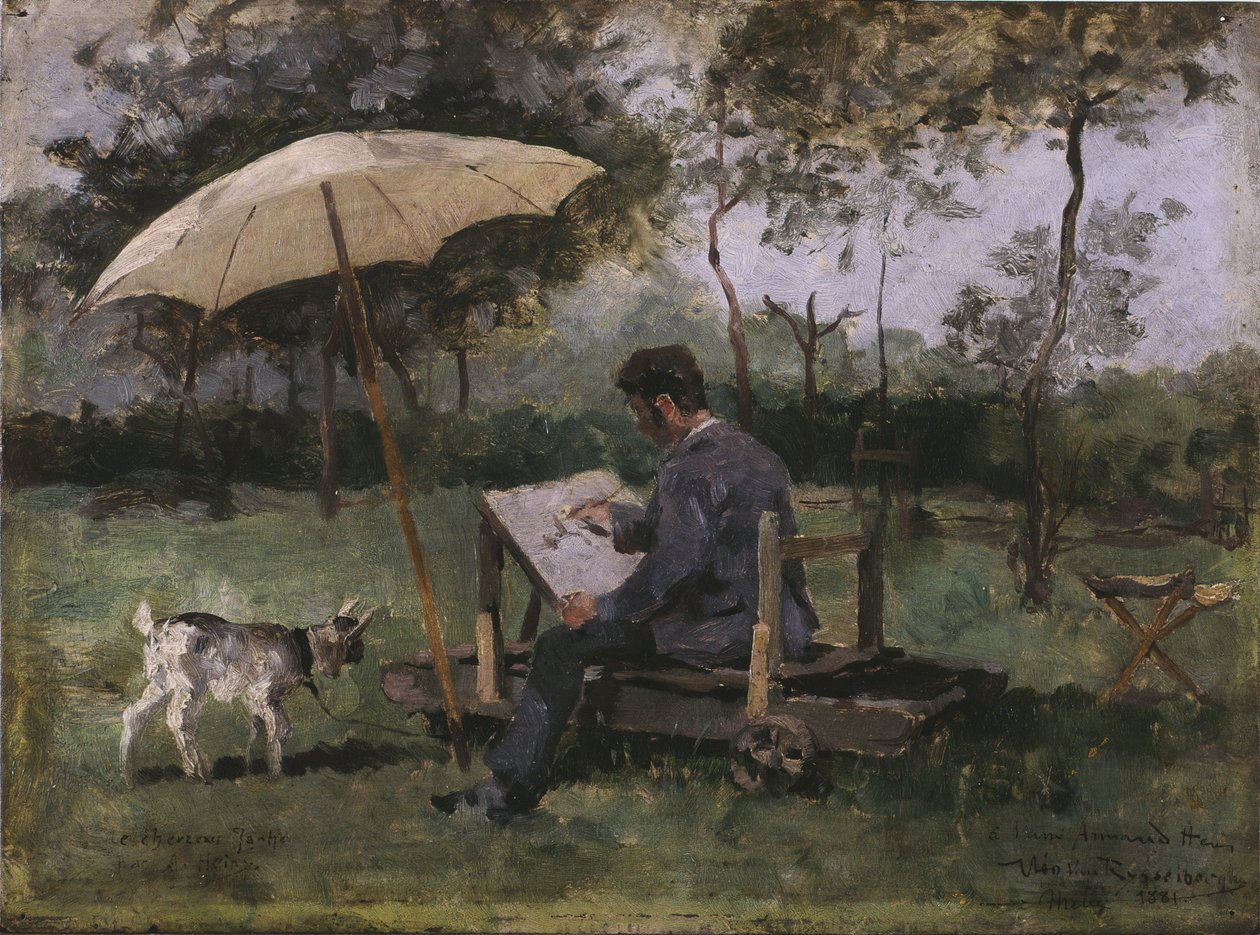 阿曼德·海因斯绘画（面板油画） 作者 范·雷塞尔伯格（Théovan Rysselberghe）