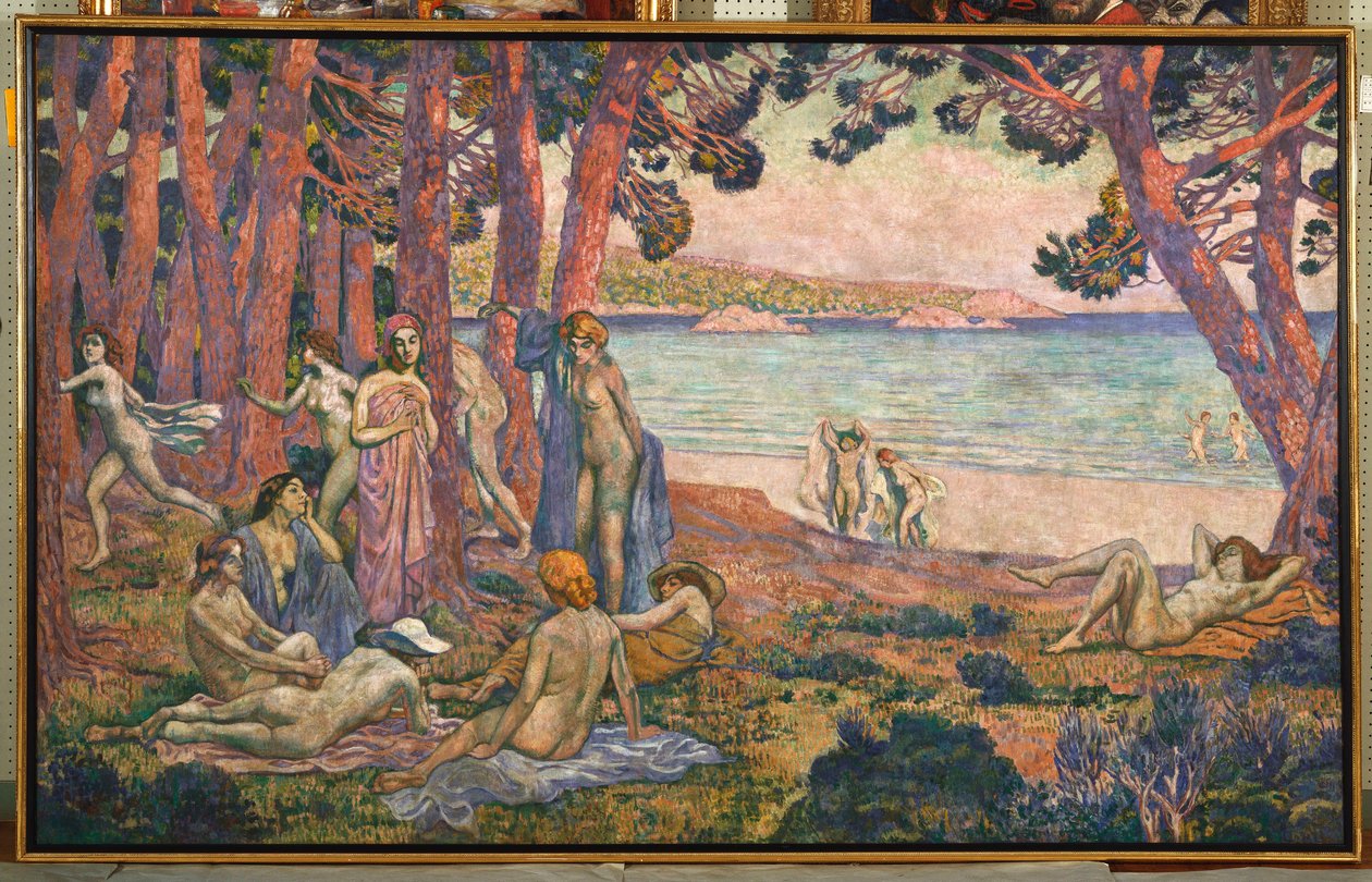 1907-08年，在海边沐浴者 作者 范·雷塞尔伯格（Théovan Rysselberghe）