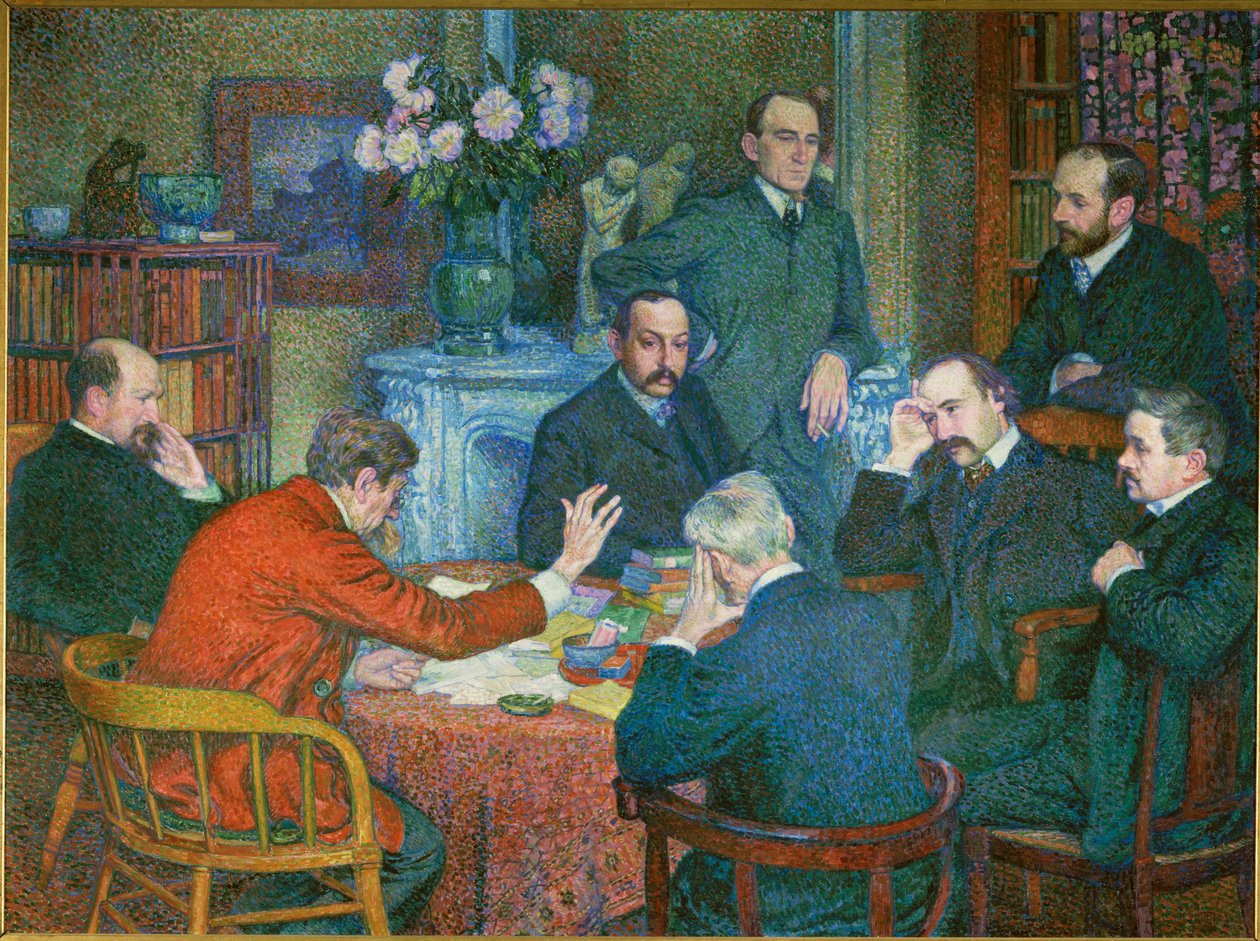 阅读（布面油画） 作者 范·雷塞尔伯格（Théovan Rysselberghe）
