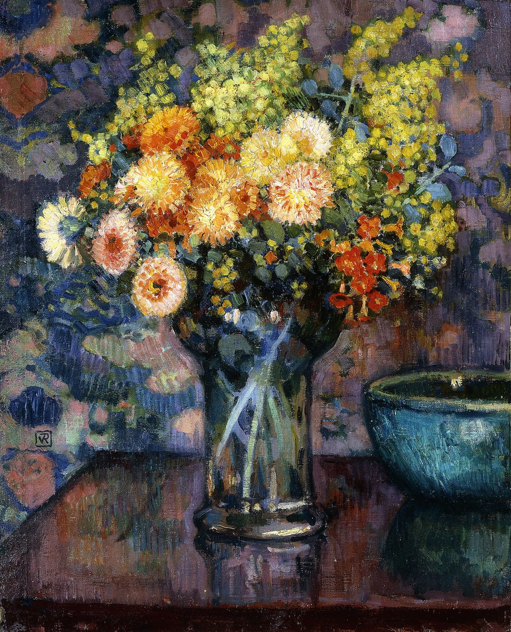 花瓶花；花瓶，约摄于1911年 作者 范·雷塞尔伯格（Théovan Rysselberghe）