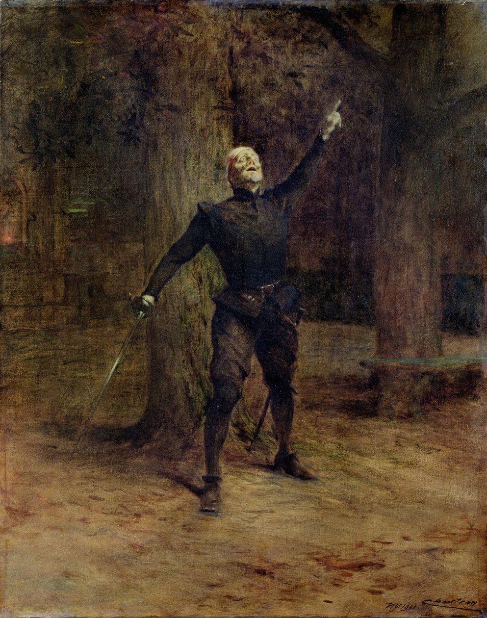 Constant Coquelin（1841-1909）饰演Cyrano de Bergerac 作者 塞巴德·查特兰