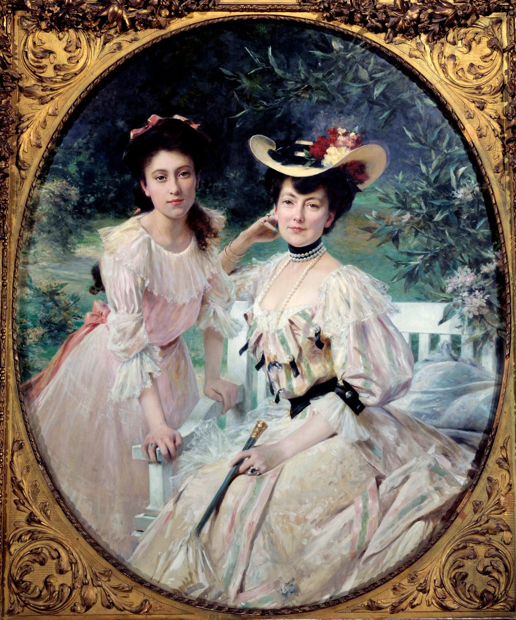 科拉斯夫人和她女儿的肖像画 西奥博尔德-查特朗（1849-1907）1903年，太阳。1,63x1,3米 巴黎，奥赛博物馆 作者 塞巴德·查特兰