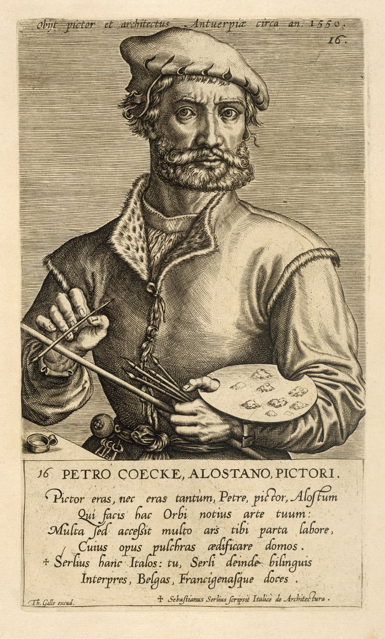 Pieel Coecke的肖像来自Aelst the Elder 作者 西奥多·加勒