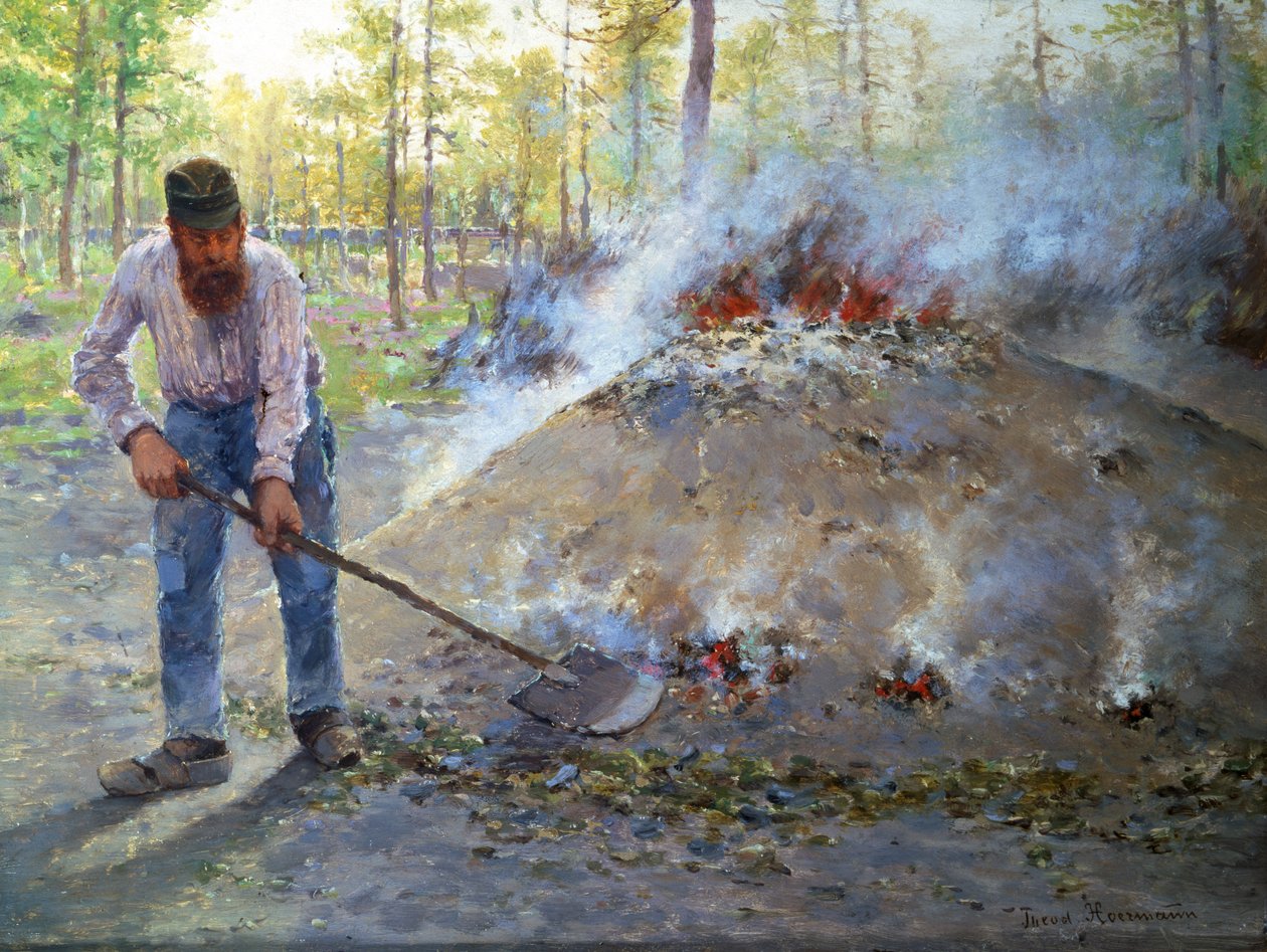 在枫丹白露的森林，1890年 作者 西奥多·冯·霍曼