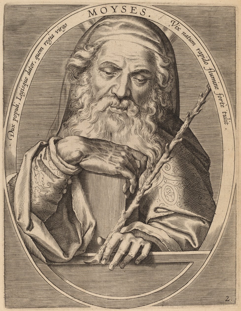 摩西 作者 Jan van der Straet 之后的 Theodor Galle