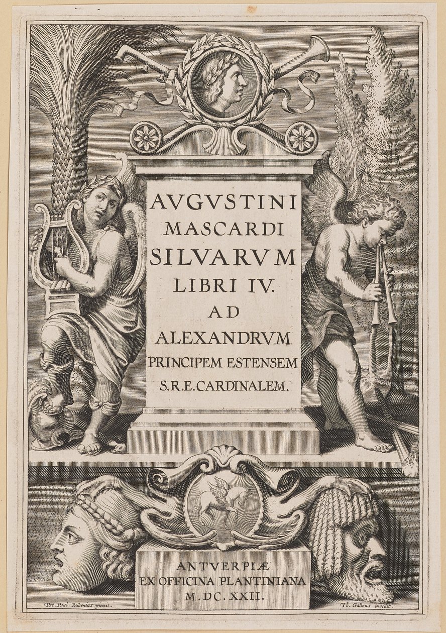 Agostino Mascardi, Silvarium Libri IV的扉页 作者 彼得保罗鲁本斯爵士之后的西奥多加勒
