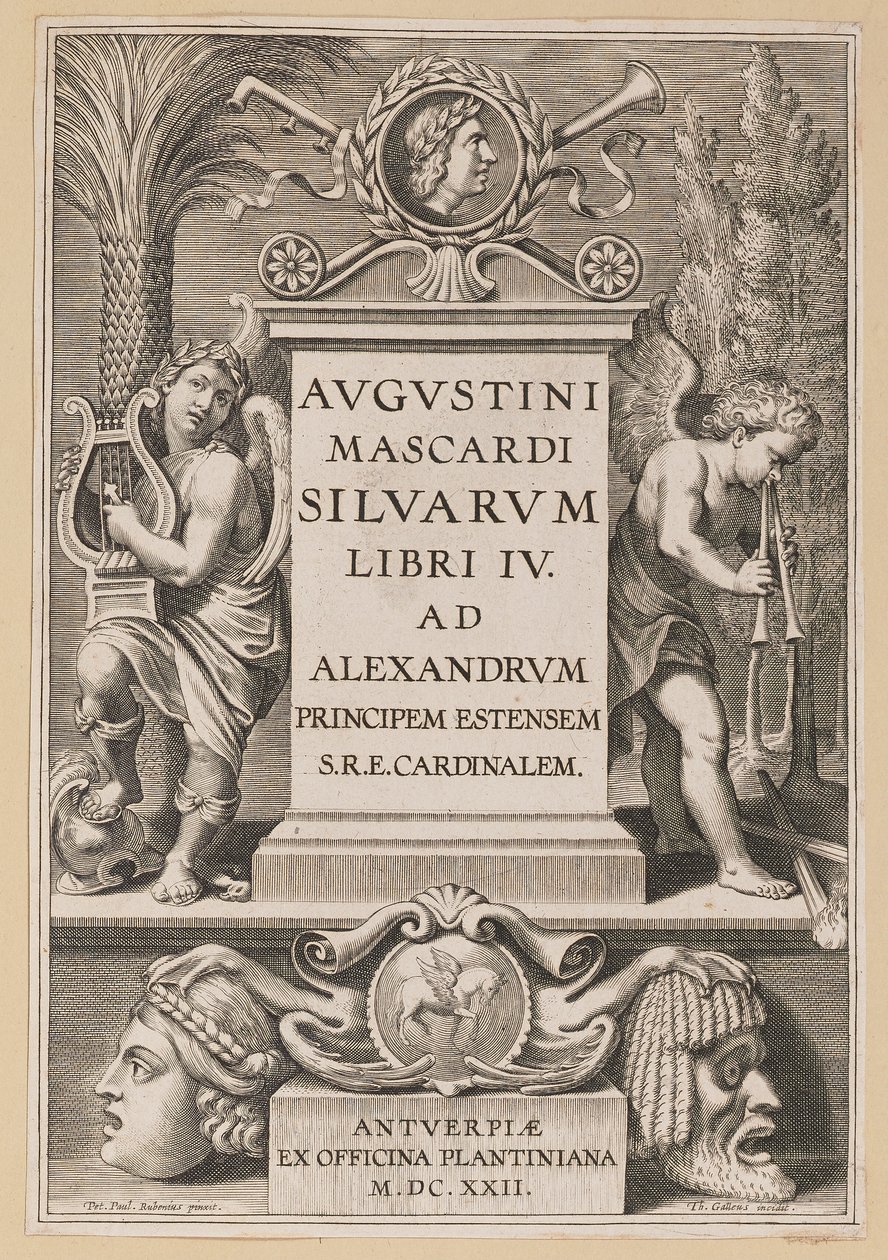 Agostino Mascardi, Silvarium Libri IV的扉页 作者 彼得保罗鲁本斯爵士之后的西奥多加勒