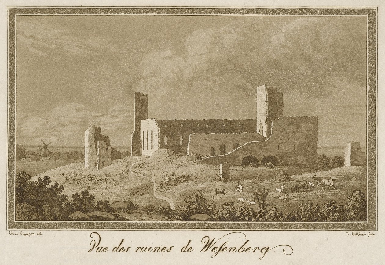 View of Ruins of Rakvere Castle 作者 西奥多·盖尔哈尔（Theodor Gehlhaar）
