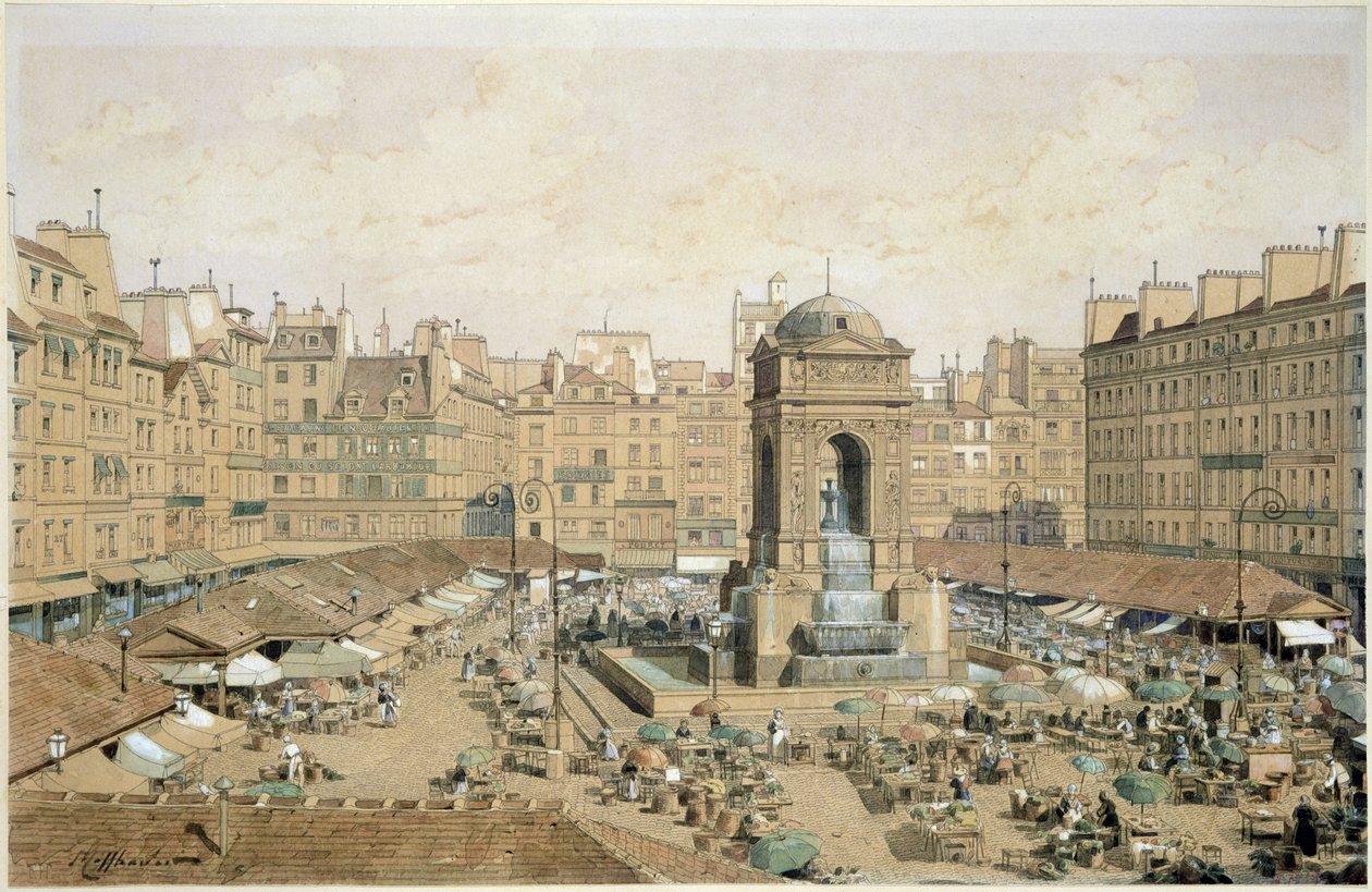 Marche aux Innocents（笔墨和纸上的wc） 作者 西奥多·约瑟夫·休伯特·霍夫鲍尔