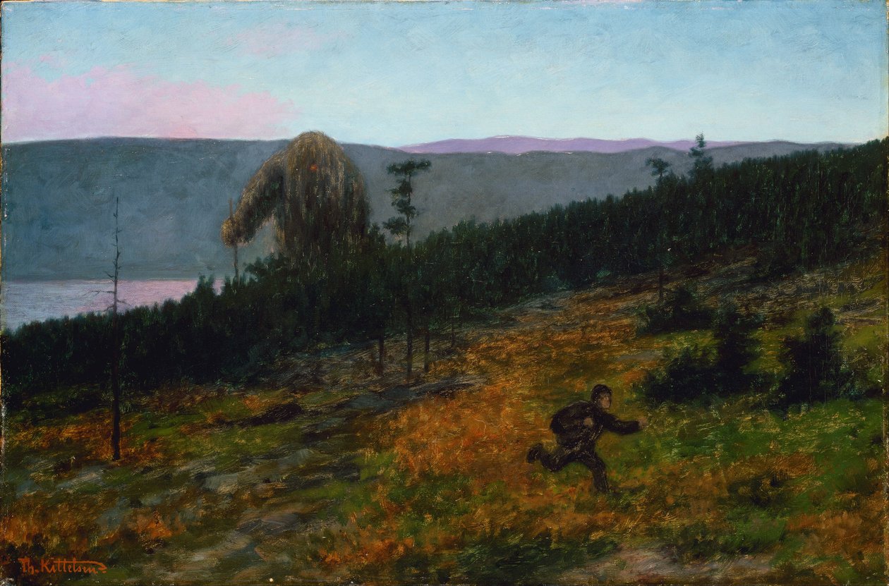 "挪威民间传说中的人物--Theodor Kittelsen（1857-1914）1900 年的绘画作品 挪威奥斯陆国家艺术博物馆 作者 西奥多·基特尔森
