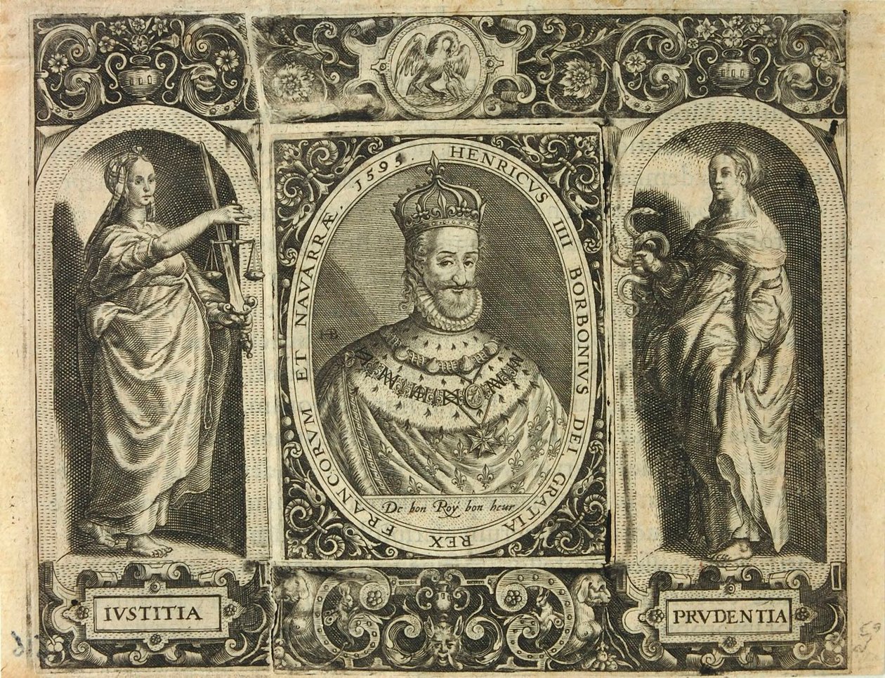 Henricus IIII Borbonius Dei Gratia Rex Francorum et Navarrae 1595 / Bry, Jean Théodore de 作者 西奥多·德·布赖