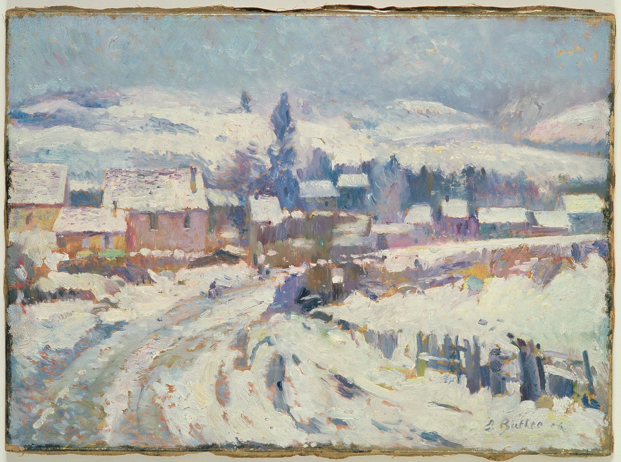 1906年，雪下的村庄 作者 西奥多·伯爵巴特勒