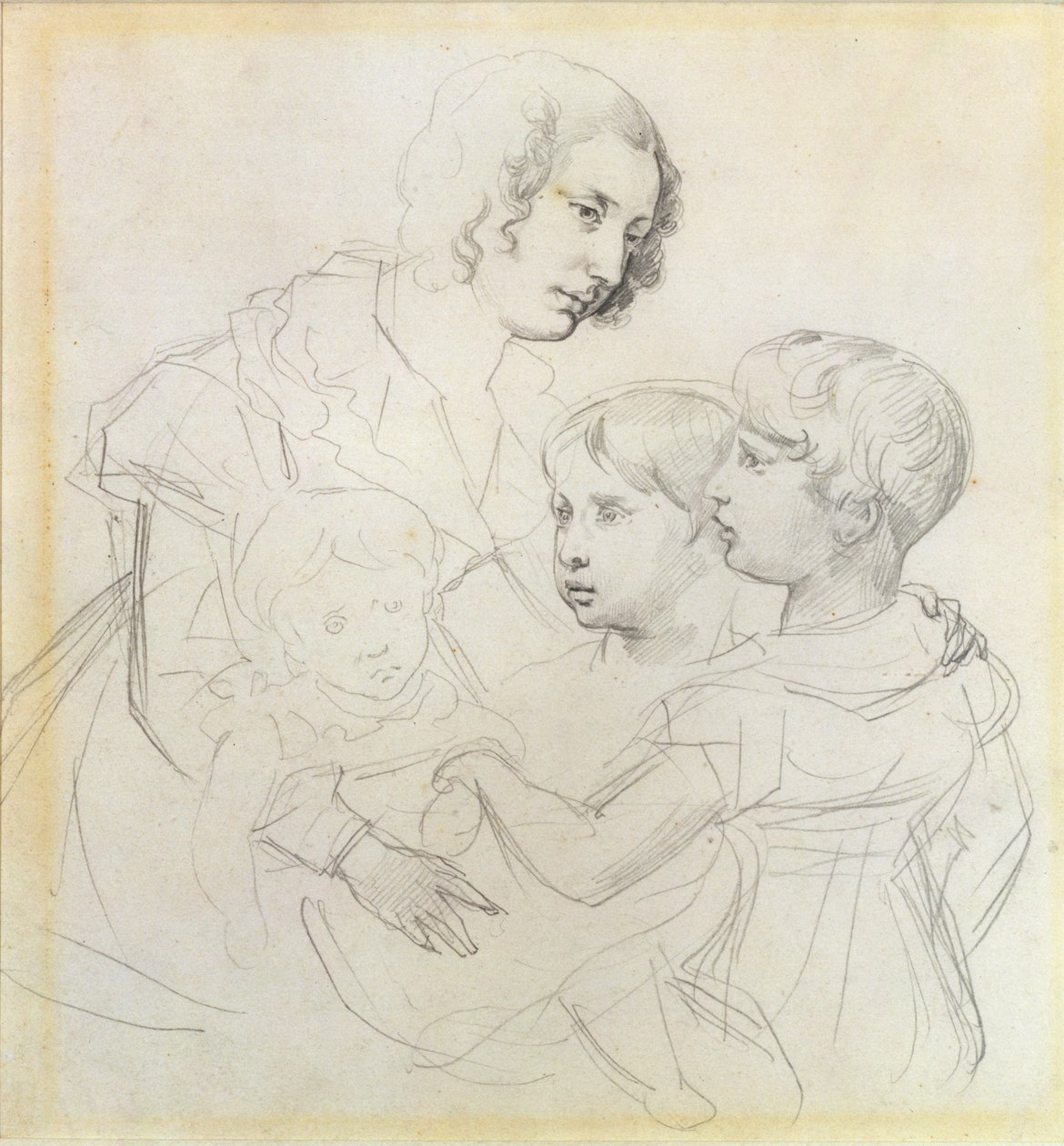 一位母亲和她的孩子们 作者 西奥多·杰里科（Theodore Gericault）