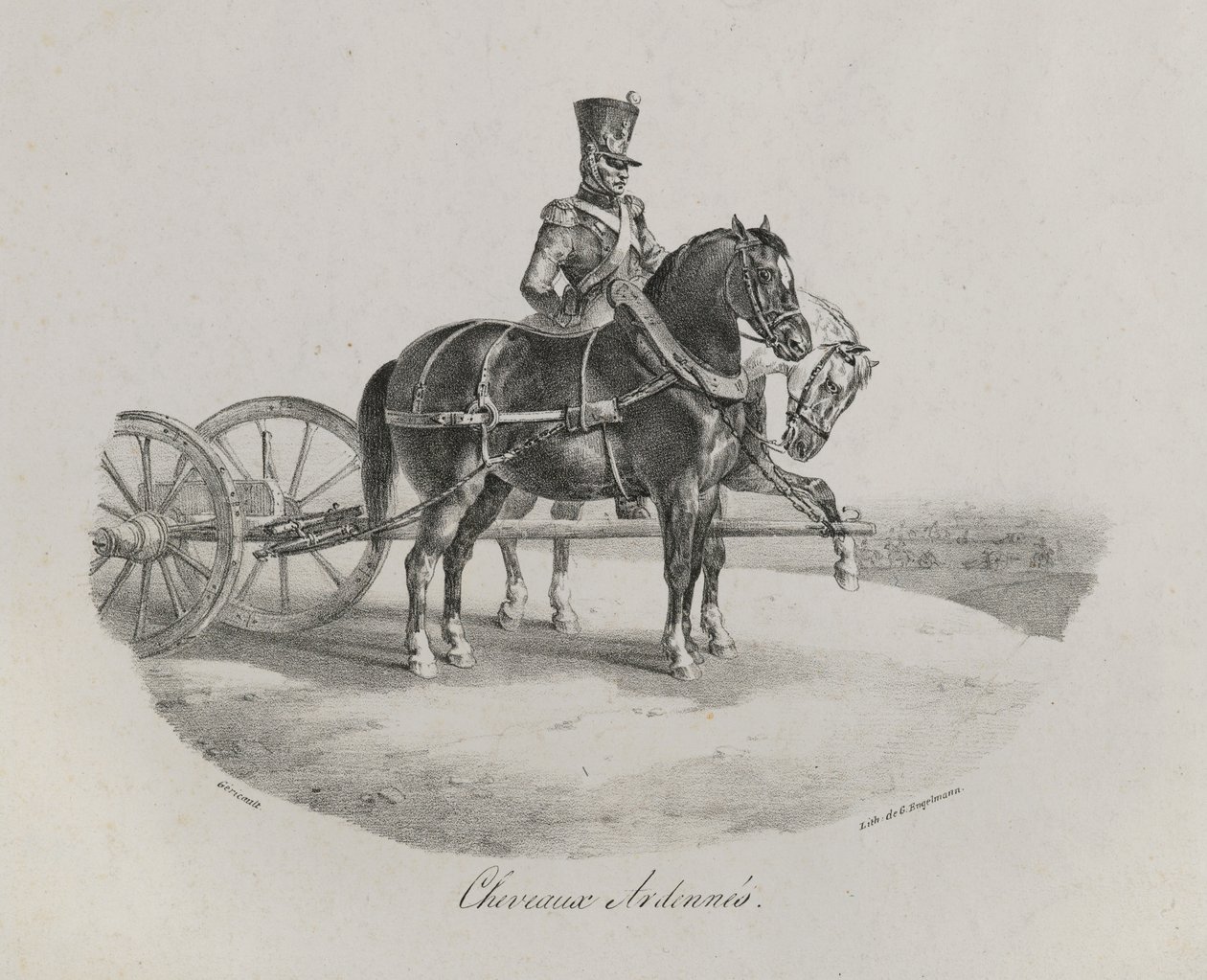 Ardennes Horses，1822 作者 西奥多·杰里科（Theodore Gericault）