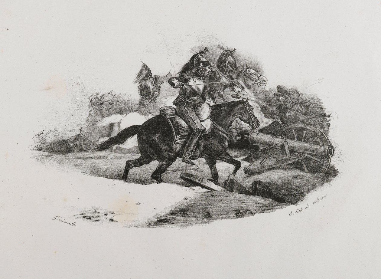 1823年，胸甲骑兵为炮兵充电 作者 西奥多·杰里科（Theodore Gericault）