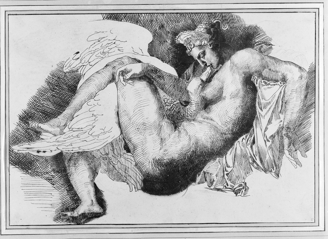 Leda，1822年Michelangelo Buonarroti（1475-1564）画完 作者 西奥多·杰里科（Theodore Gericault）