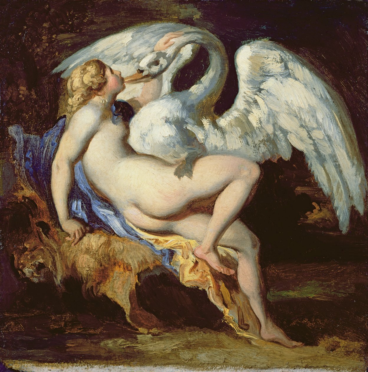 勒达和天鹅 作者 西奥多·杰里科（Theodore Gericault）