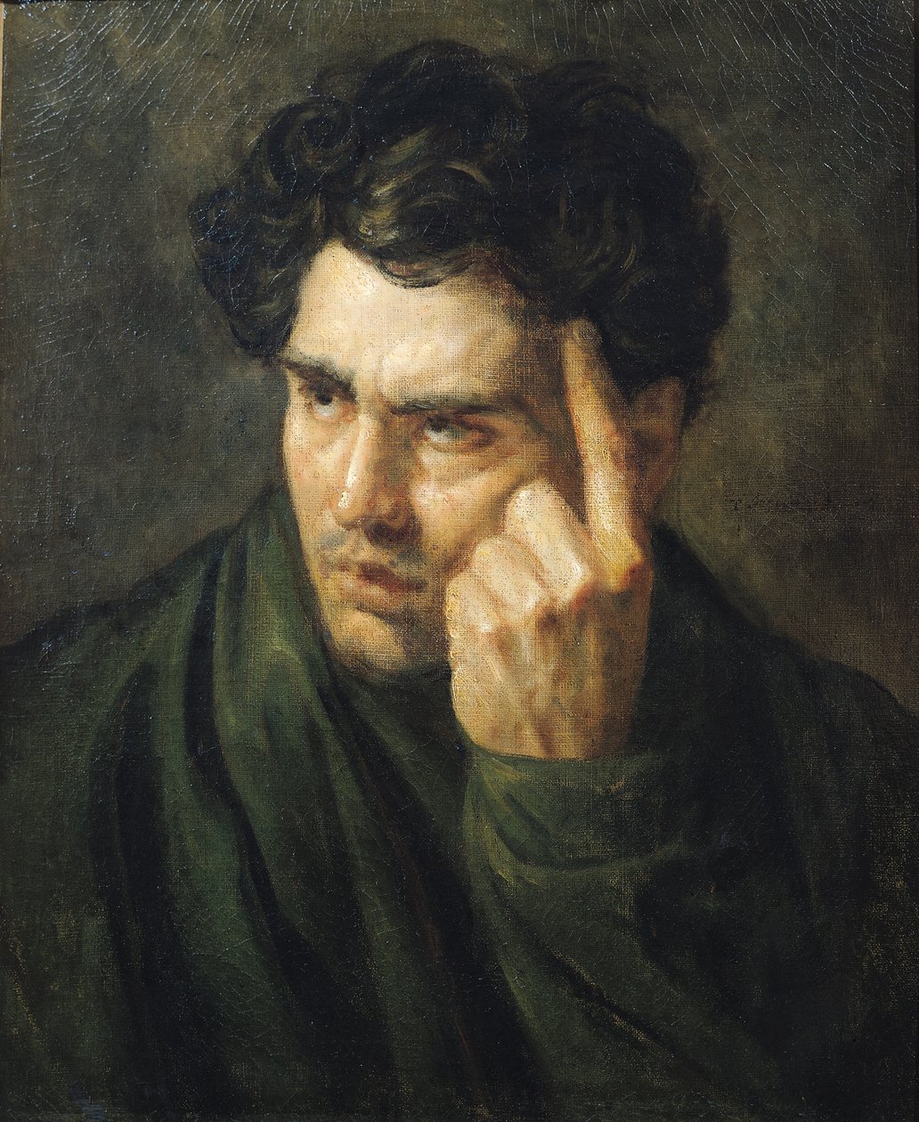 拜伦勋爵的肖像（1788-1824） 作者 西奥多·杰里科（Theodore Gericault）