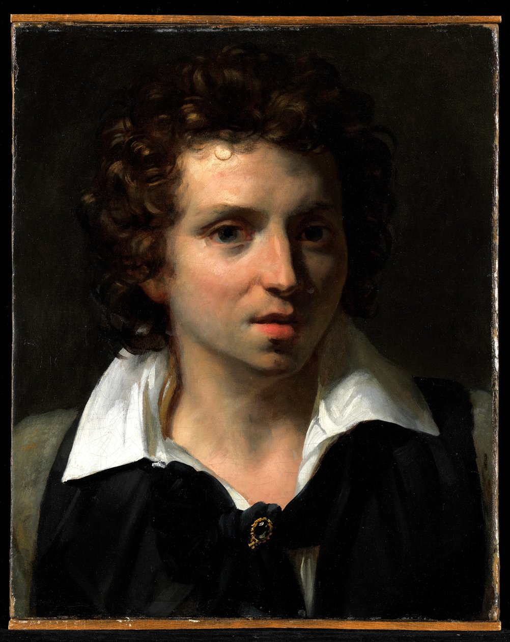 一个年轻人的画象，c.1818 作者 西奥多·杰里科（Theodore Gericault）