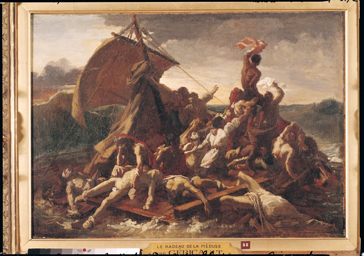 研究美杜莎的筏，1819年 作者 西奥多·杰里科（Theodore Gericault）